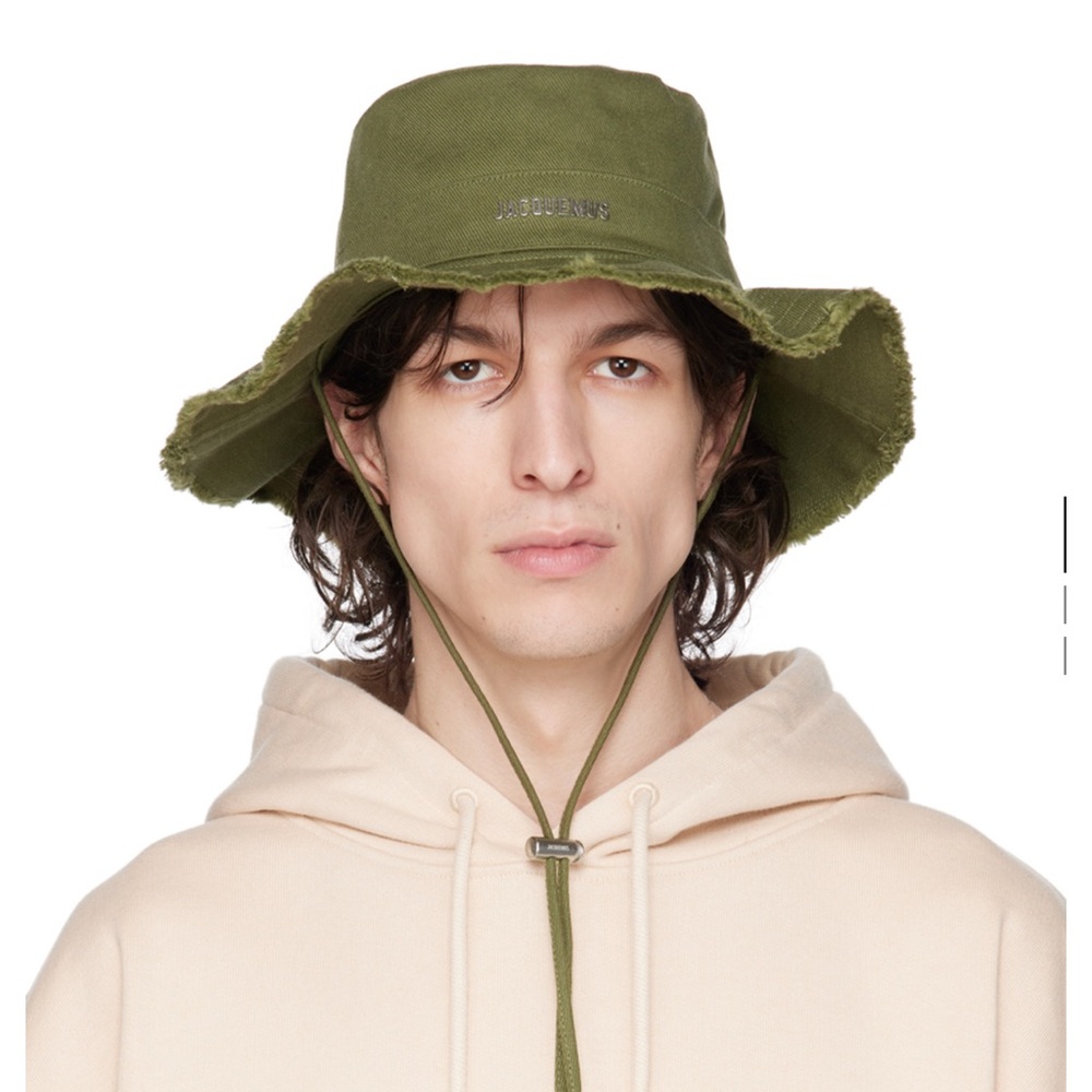 JACQUEMUS Le Raphia Le Bob Artichaut frayed edge bucket hat men’s Medium